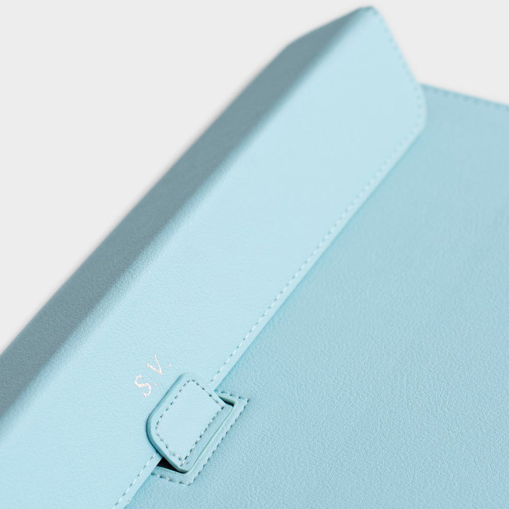 Light Blue Personalized Laptop Sleeve with Stand