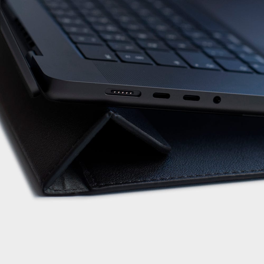 Black Personalized Laptop Sleeve with Stand