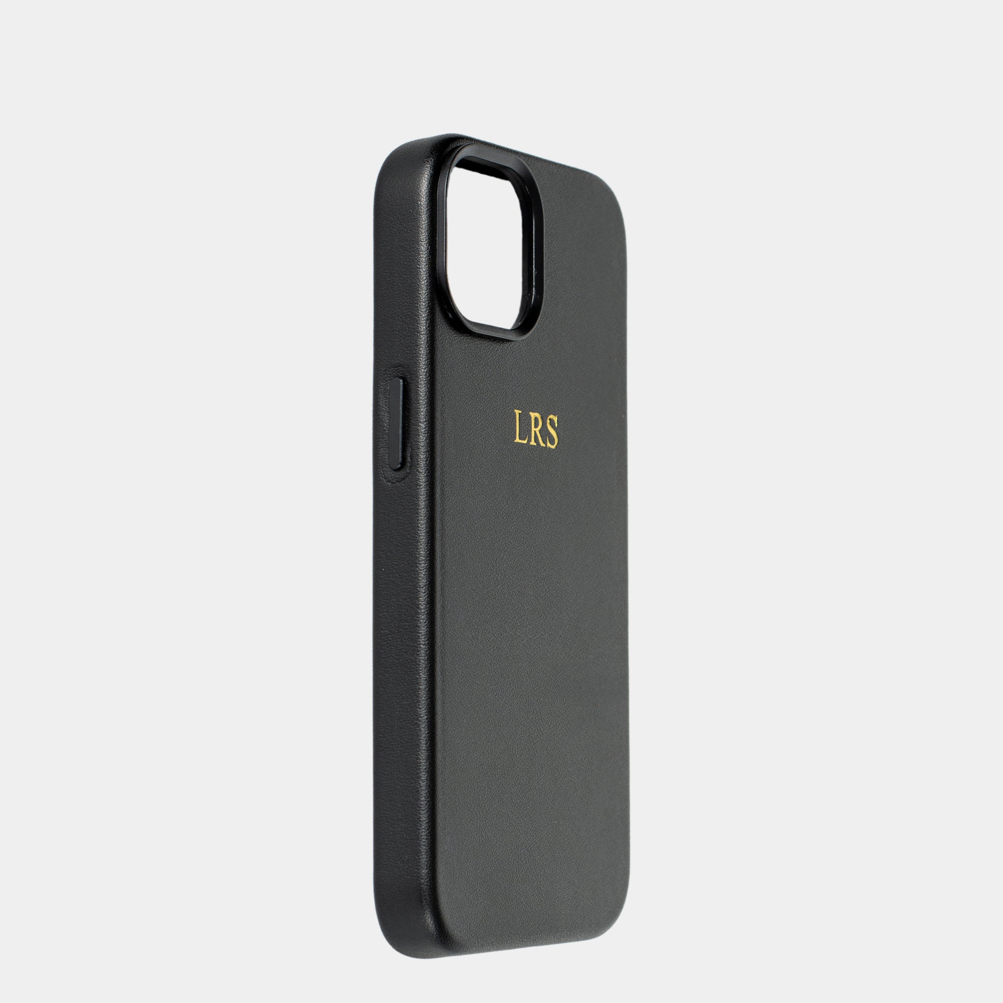 Black MagSafe Grain Texture Personalized Case