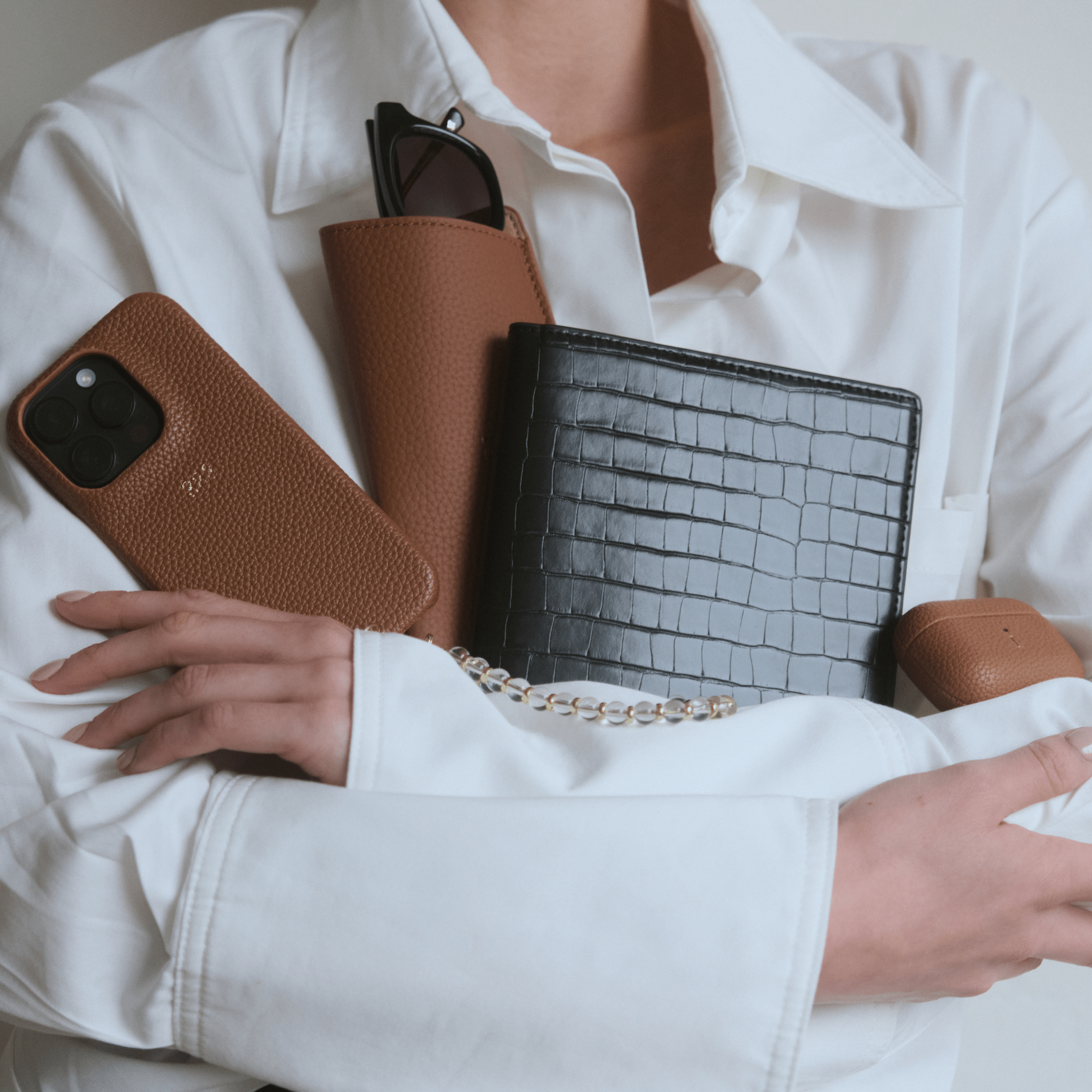 Brown Pebble Texture Personalized Snap Case