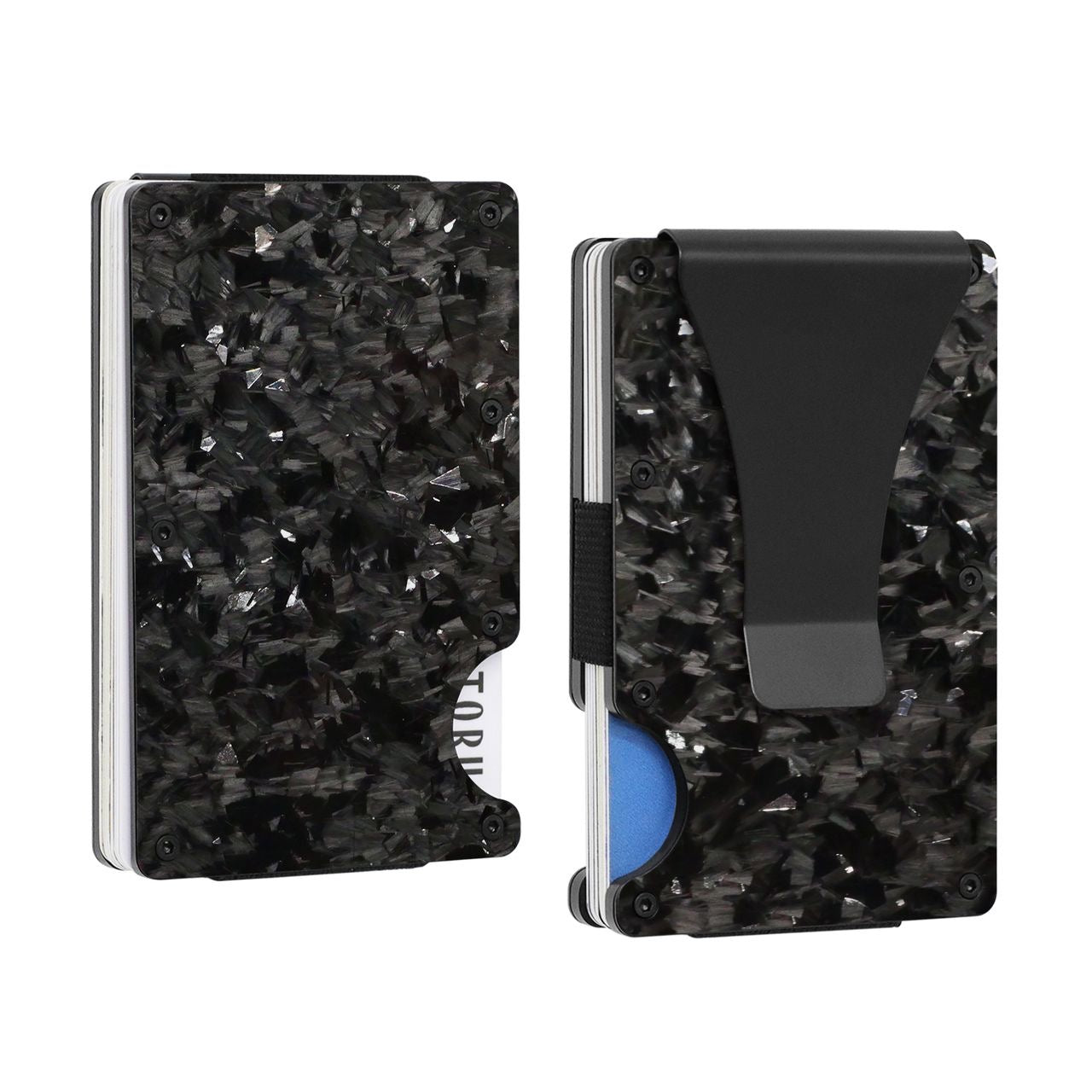 Silver Real Forged Carbon Fiber Wallet | RFID Blocking