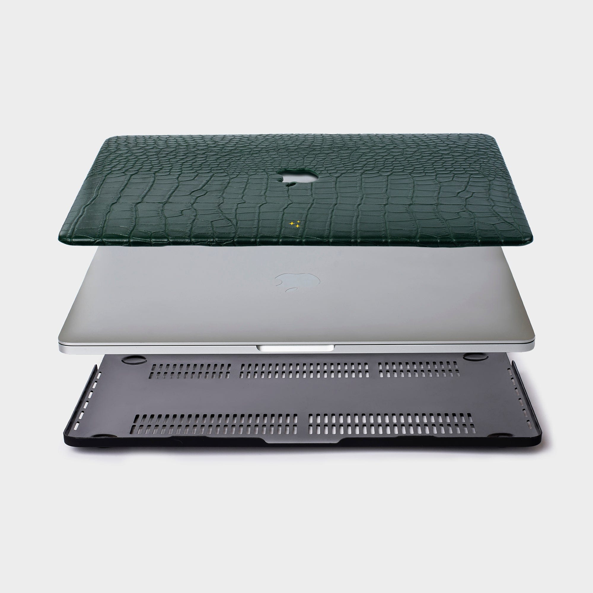 Dark Green Lizard MacBook Personalized Case
