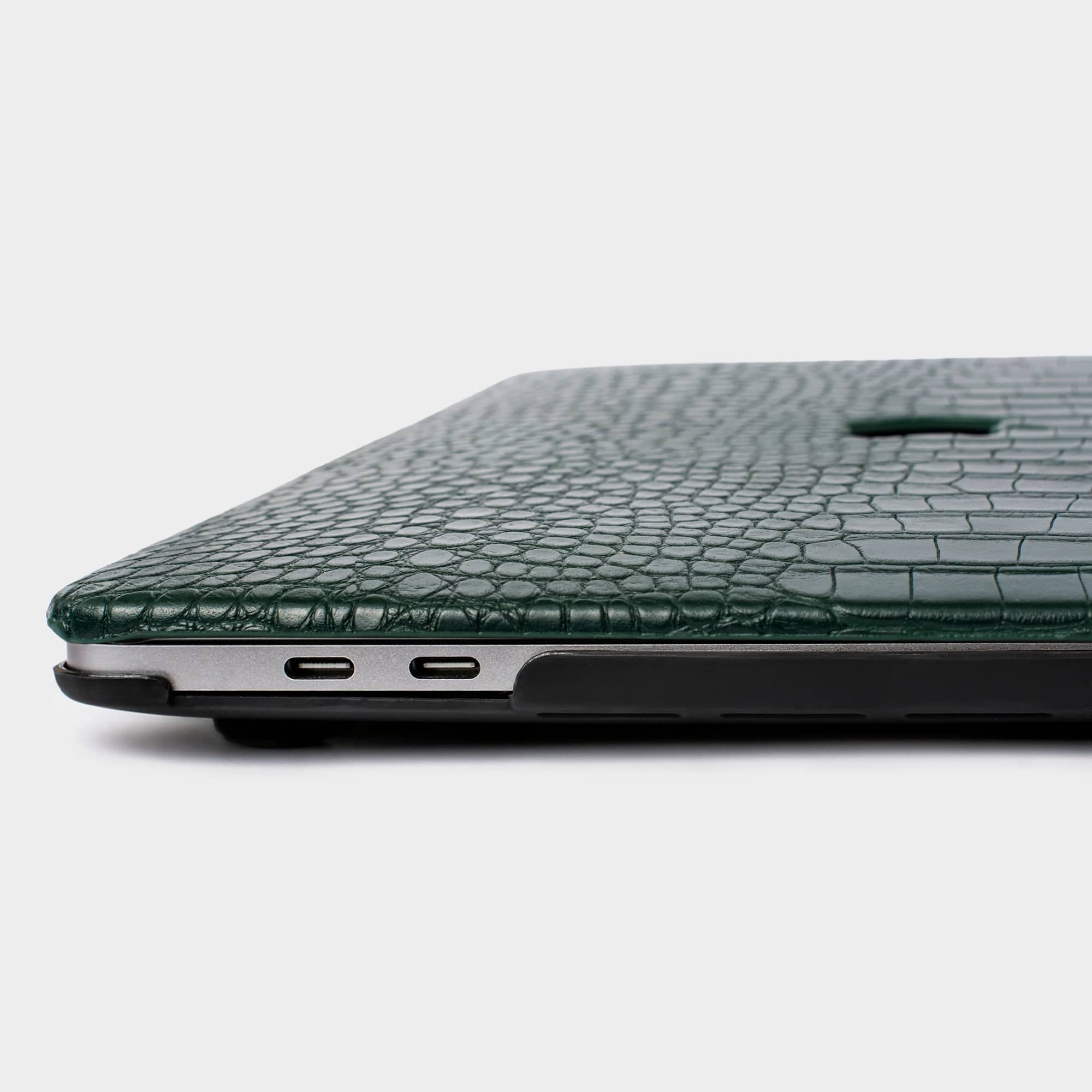 Dark Green Lizard MacBook Personalized Case