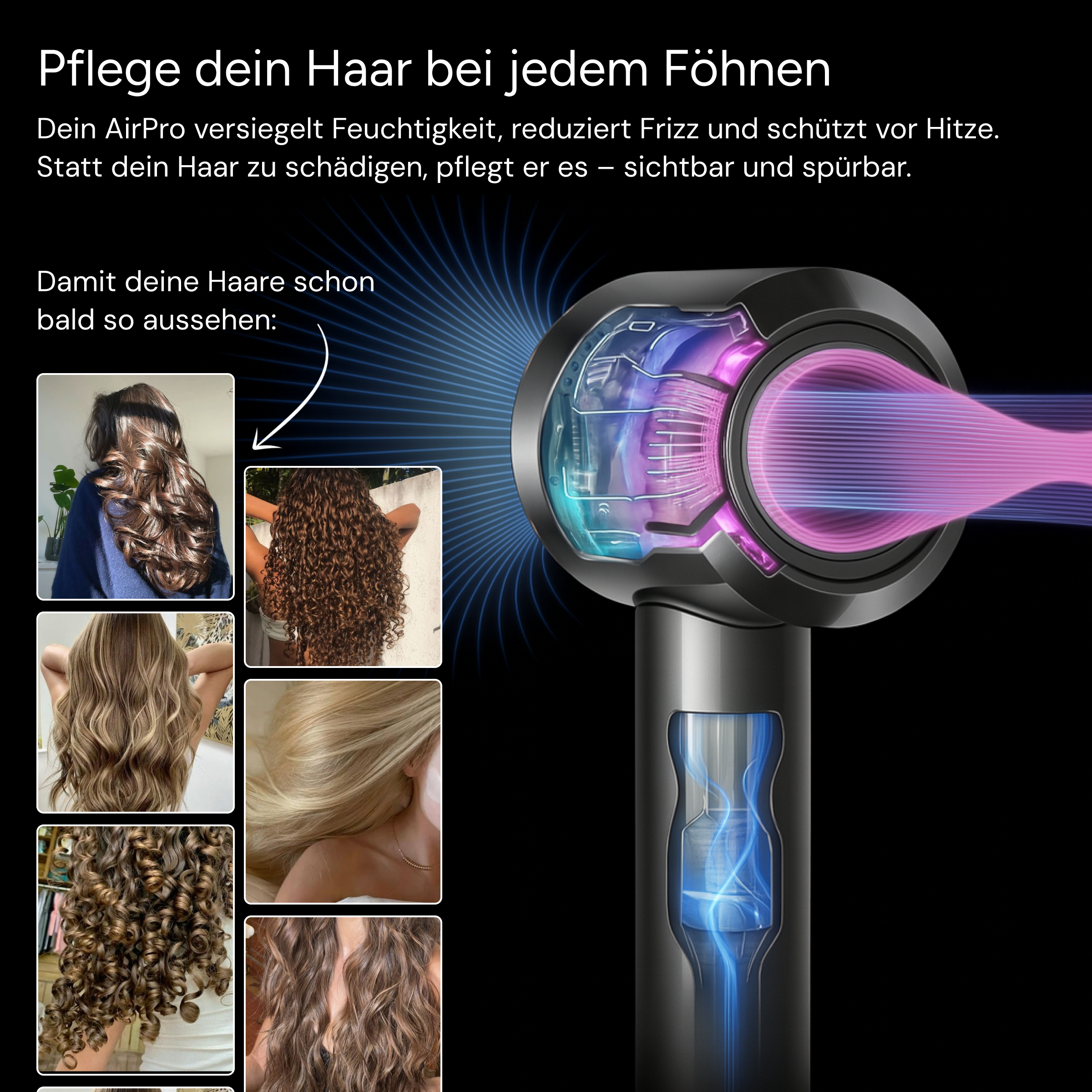 Myra AirPro™ 5in1 Hochleistungsföhn
