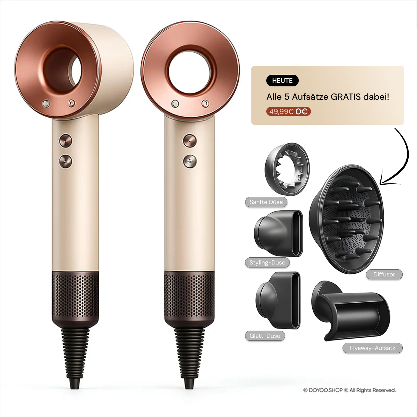 Myra AirPro™ 5in1 Hochleistungsföhn