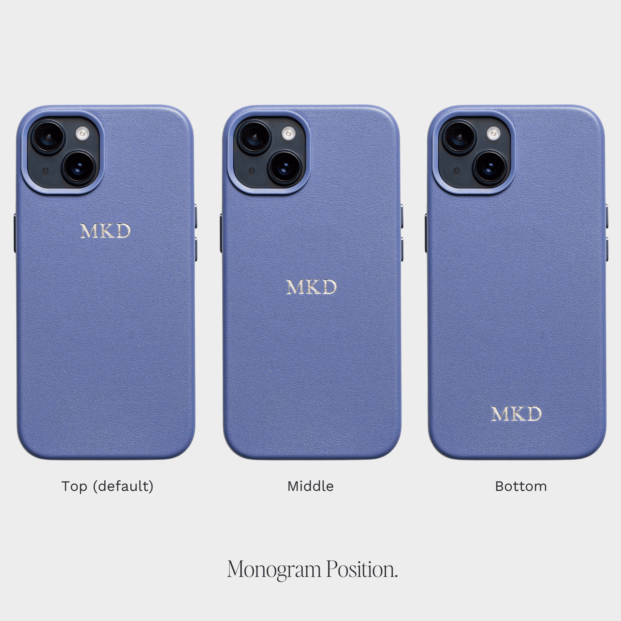 Light Blue MagSafe Grain Texture Personalized Case