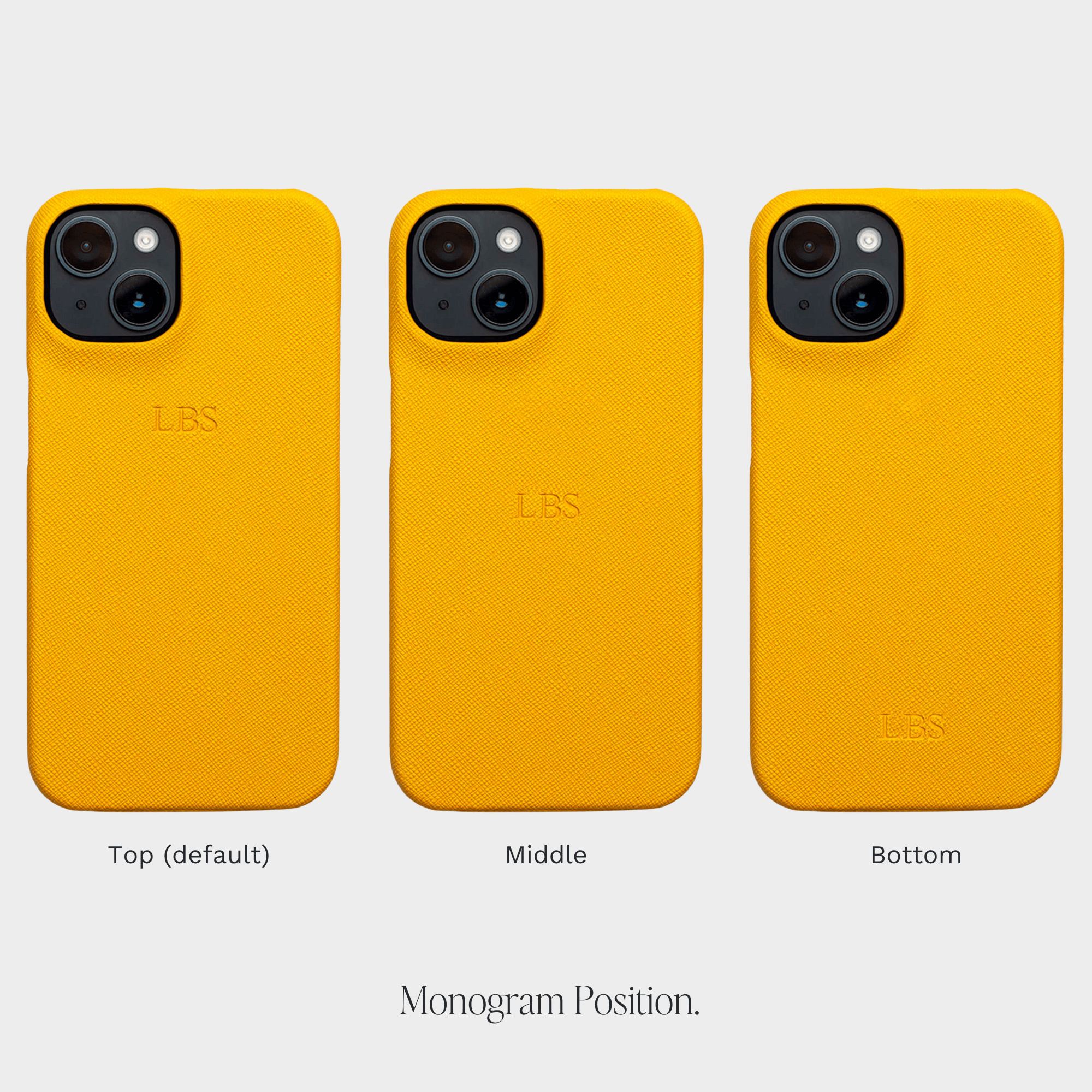 Yellow Saffiano Texture Personalized Snap Case