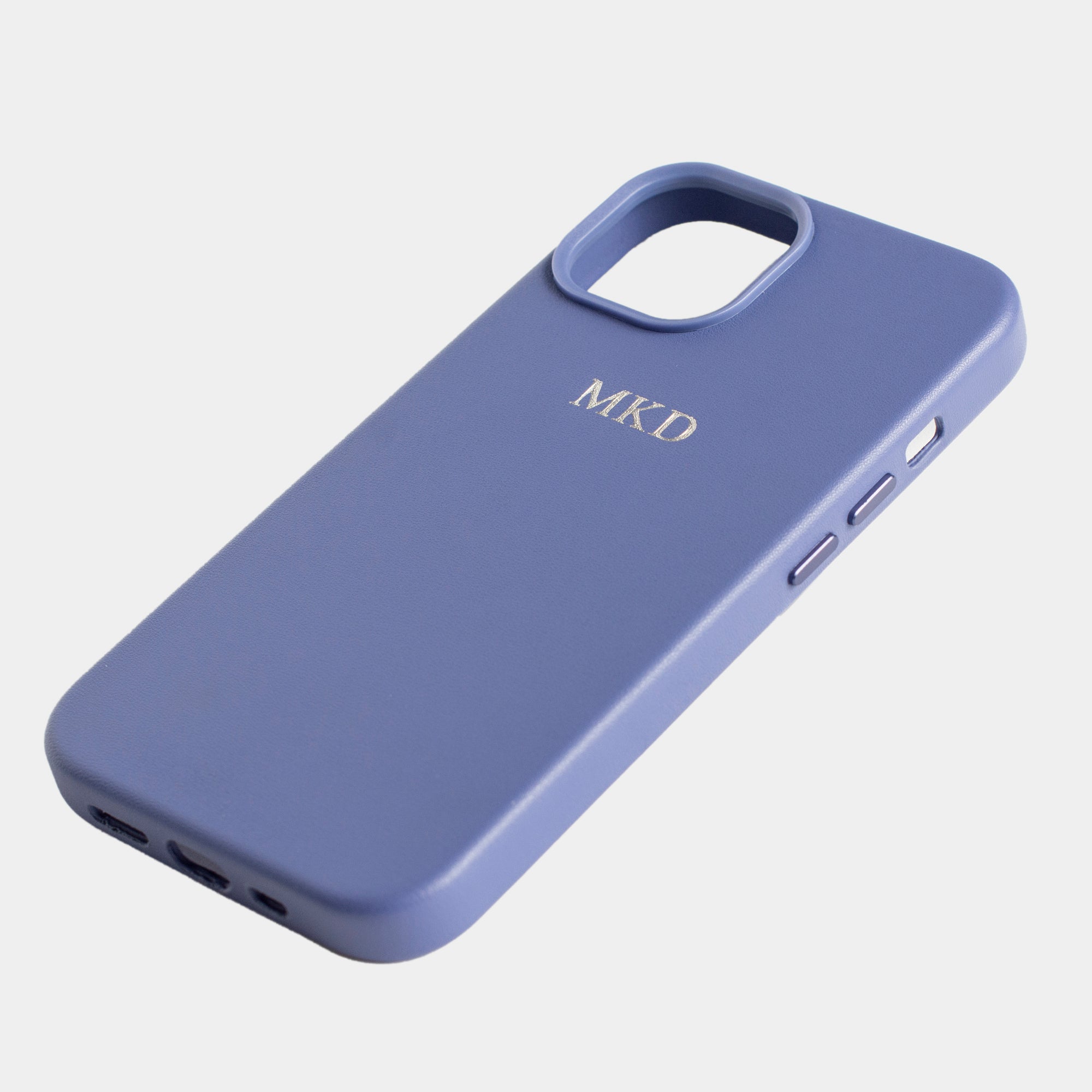 Light Blue MagSafe Grain Texture Personalized Case