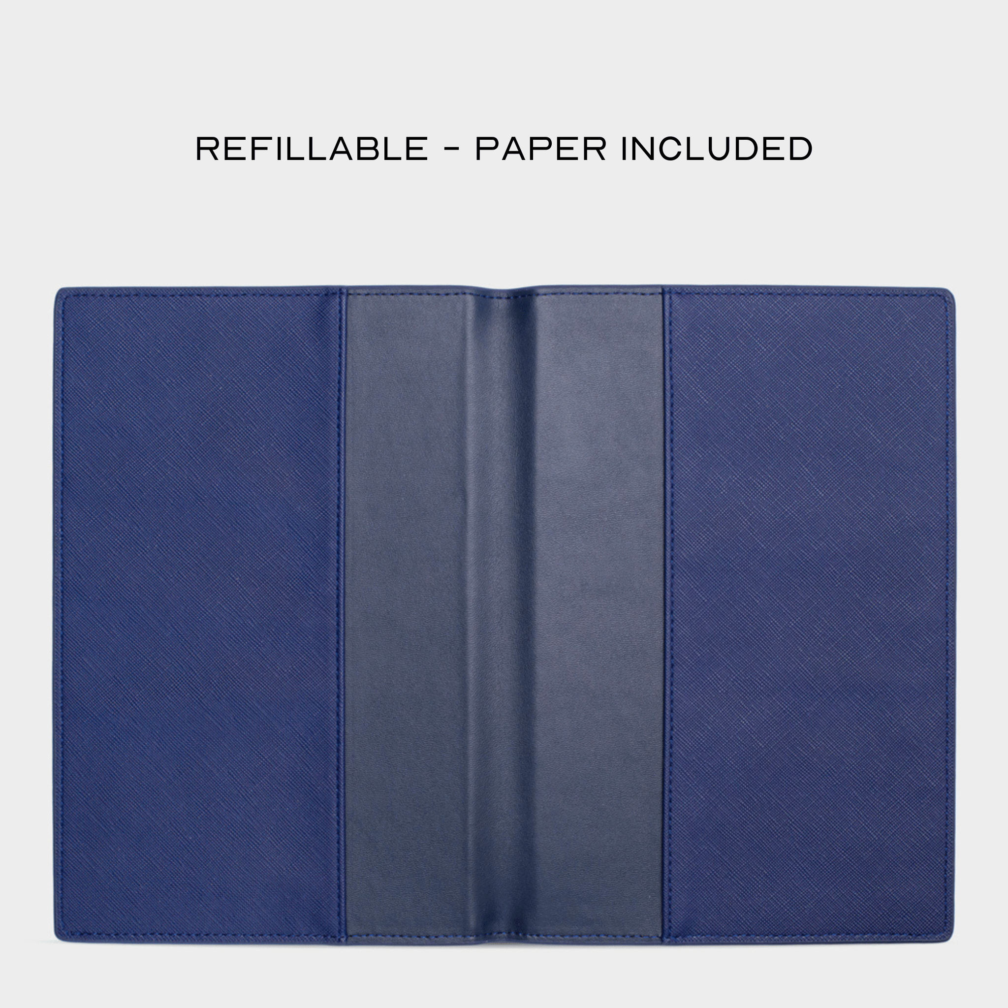 Navy Saffiano Texture Personalized Notebook