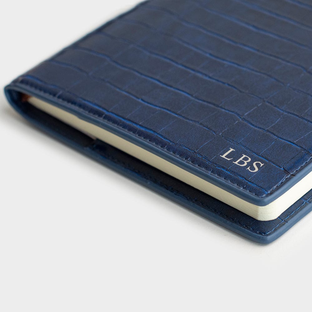 Navy Lizard Texture Personalized Notebook