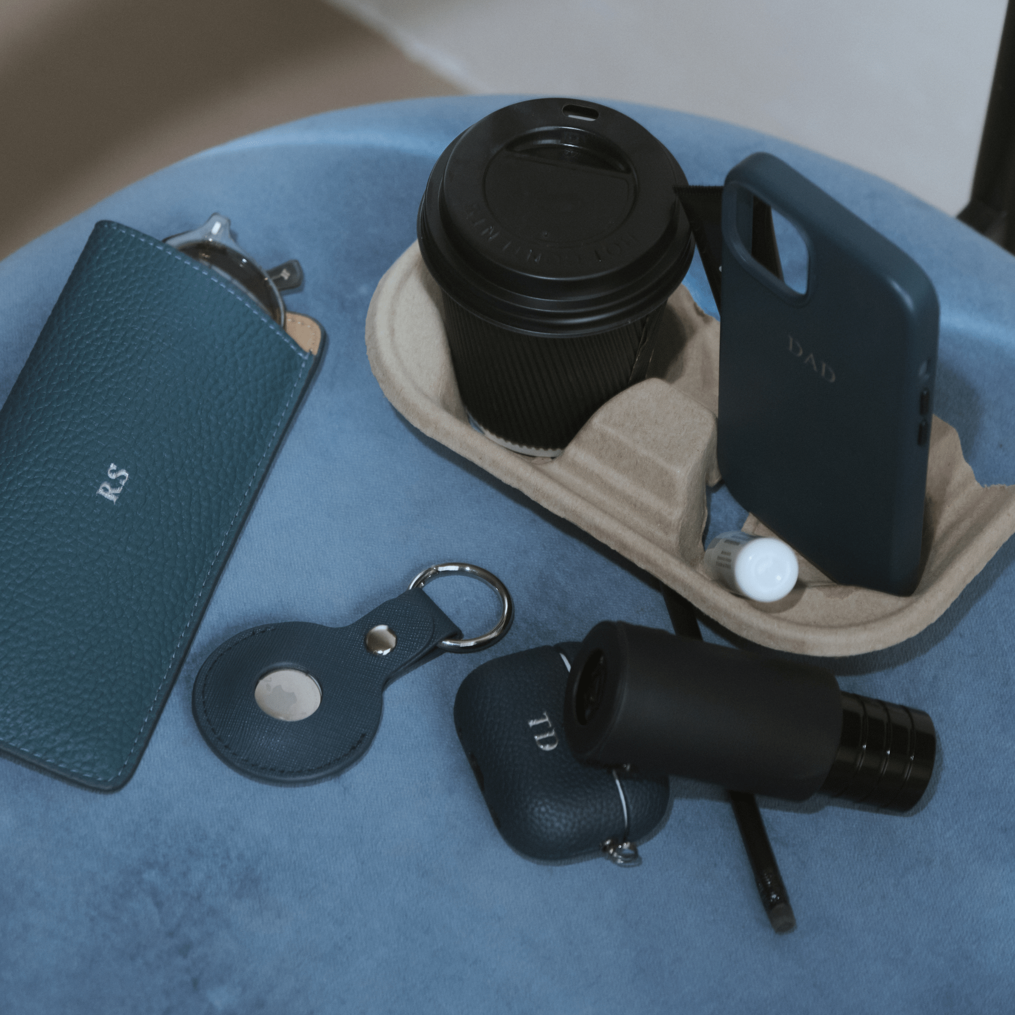 Navy AirPods Personalized Case