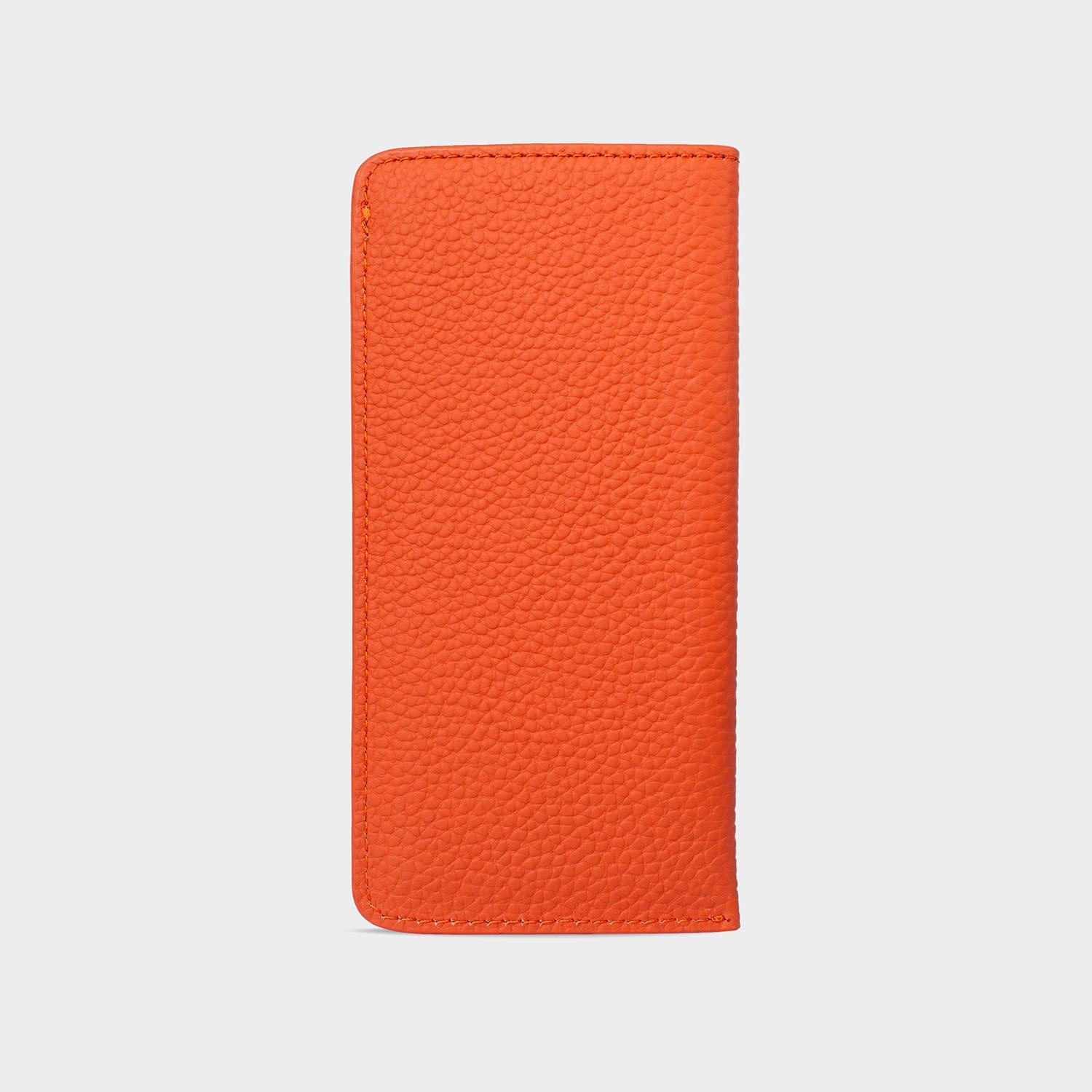 Orange Leather Personalized Glasses Case