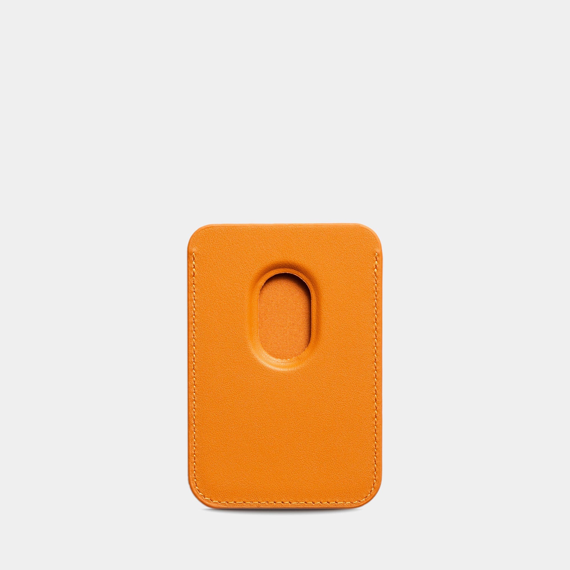 Orange MagSafe Grain Texture Personalized Card Holder