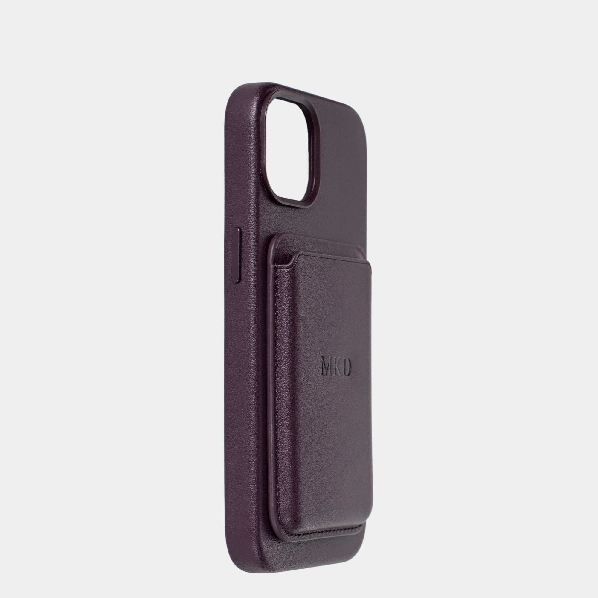 Purple MagSafe Grain Texture Personalized Card Holder