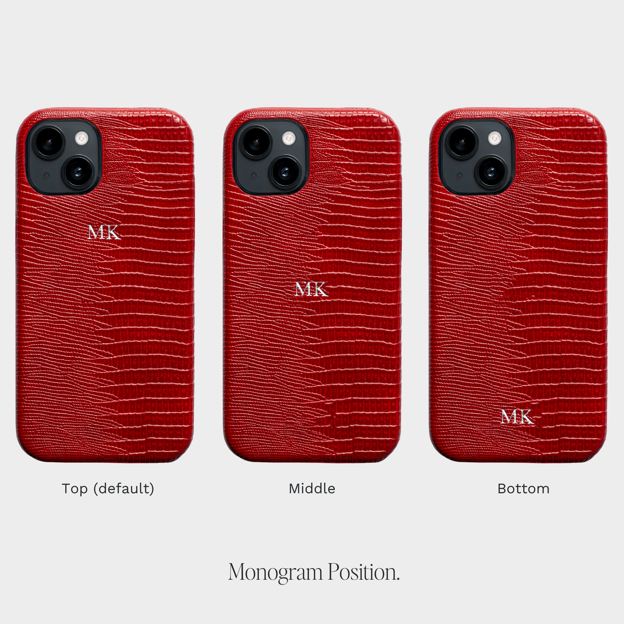 Violet Red Lizard Texture Personalized Snap Case