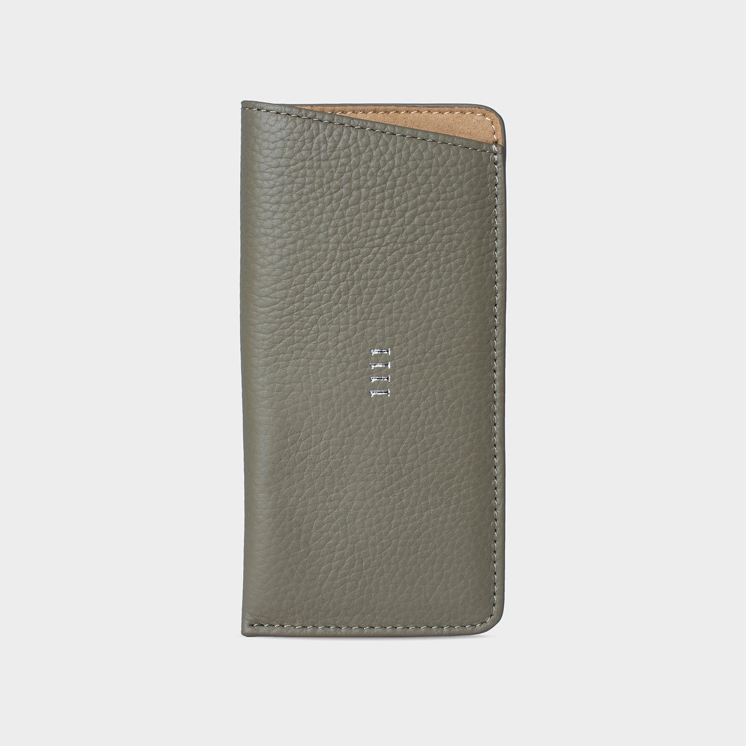 Taupe Leather Personalized Glasses Case