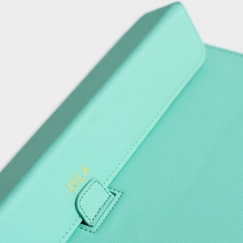 Teal Personalized Laptop Sleeve with Stand