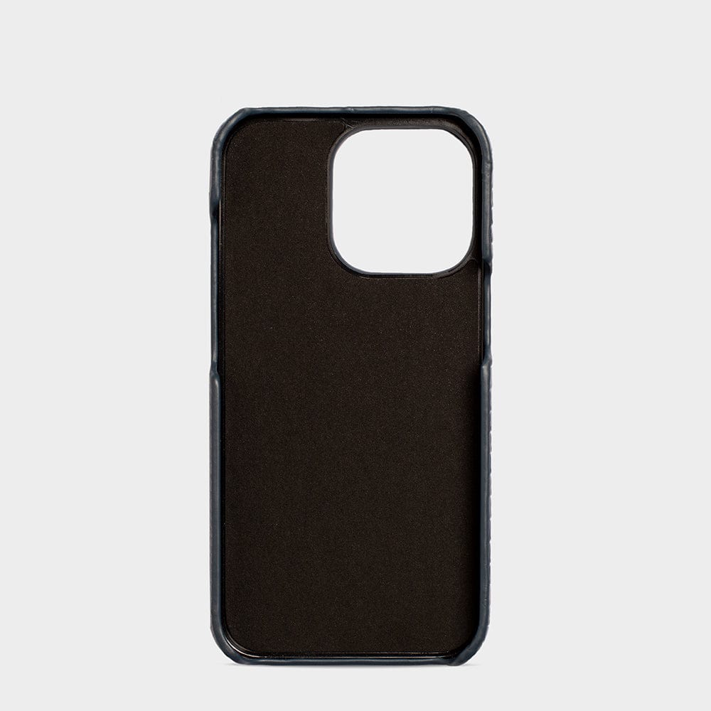 Navy Lizard Texture Personalized Snap Case