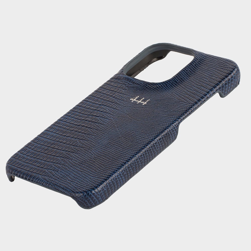 Navy Lizard Texture Personalized Snap Case