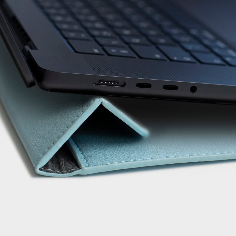 Light Blue Personalized Laptop Sleeve with Stand