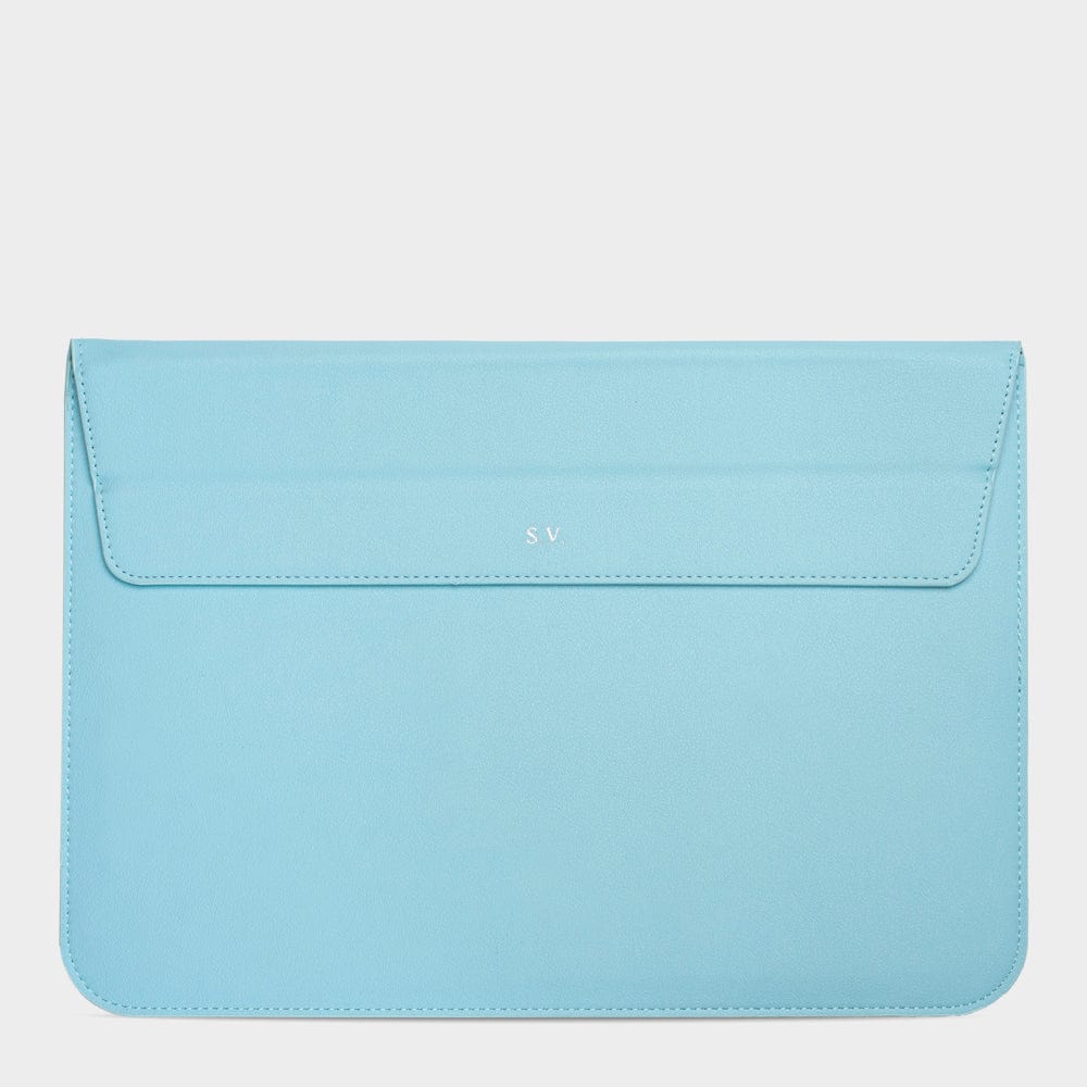 Light Blue Personalized Laptop Sleeve with Stand