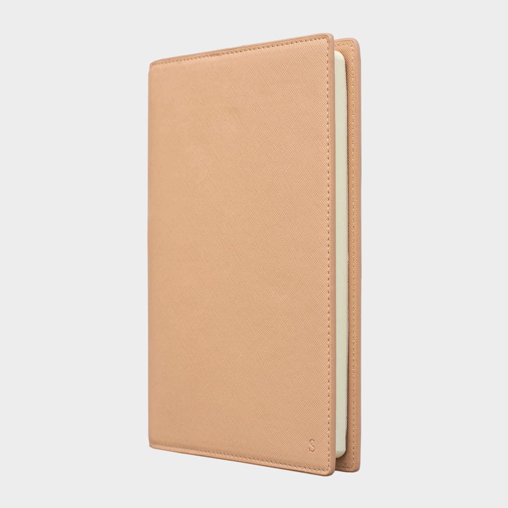 Beige Saffiano Texture Personalized Notebook