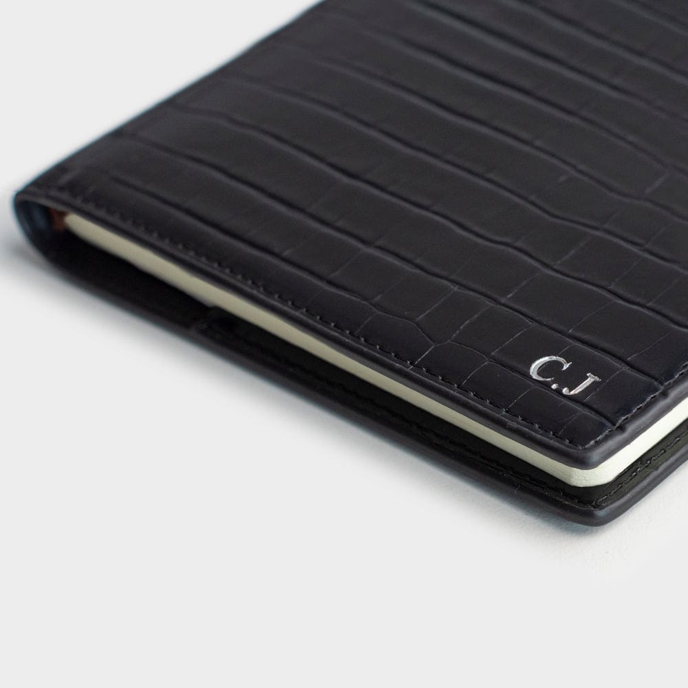 Black Lizard Texture Personalized Notebook