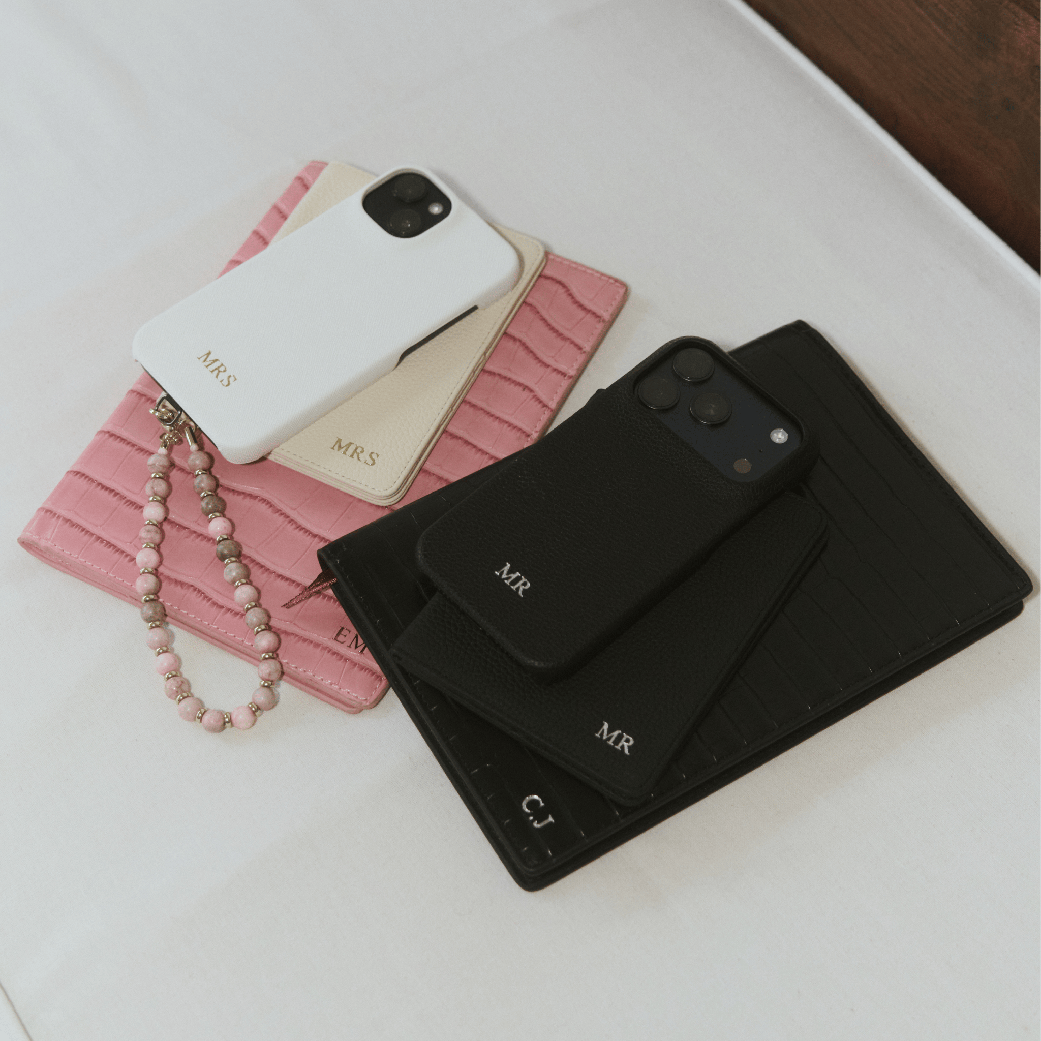 Black Pebble Texture Personalized Snap Case