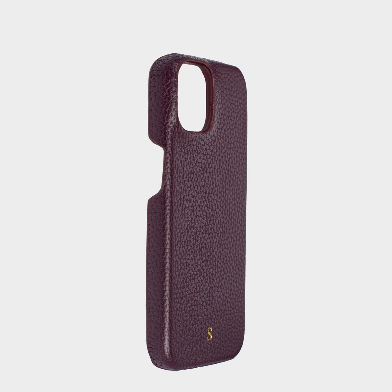 Burgundy Pebble Texture Personalized Snap Case