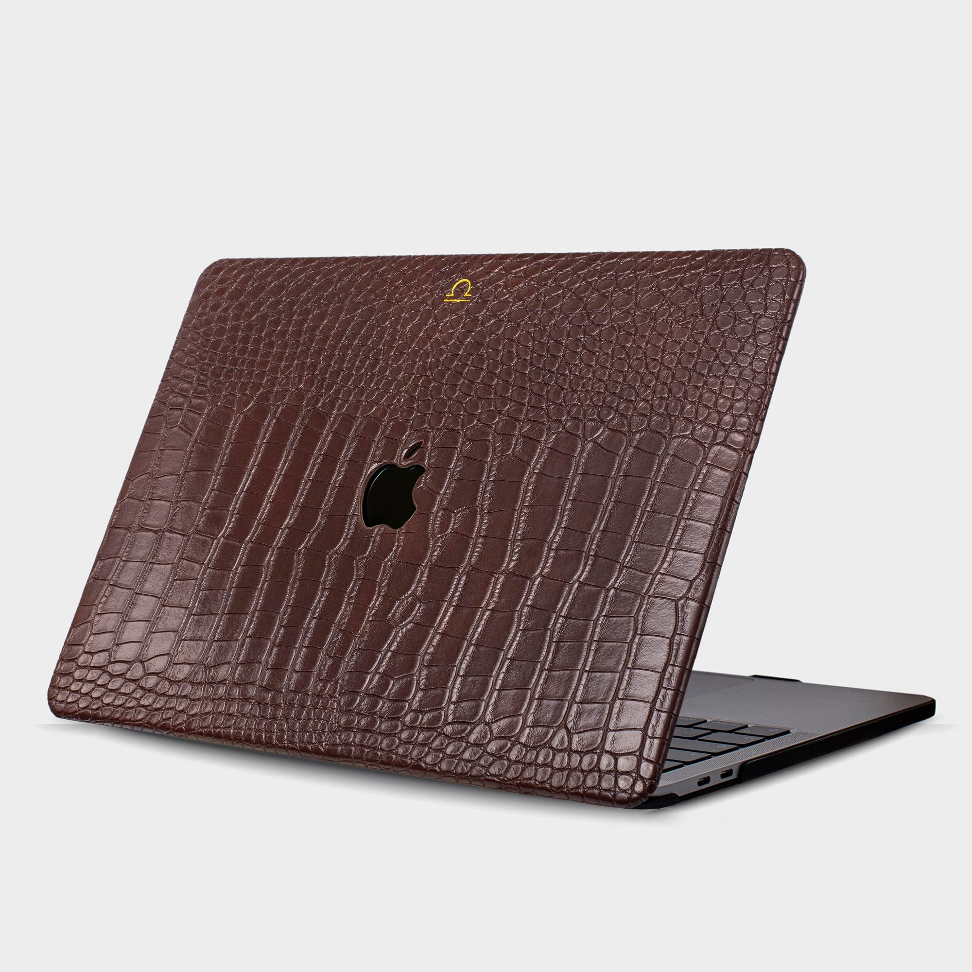 Dark Brown Lizard MacBook Personalized Case