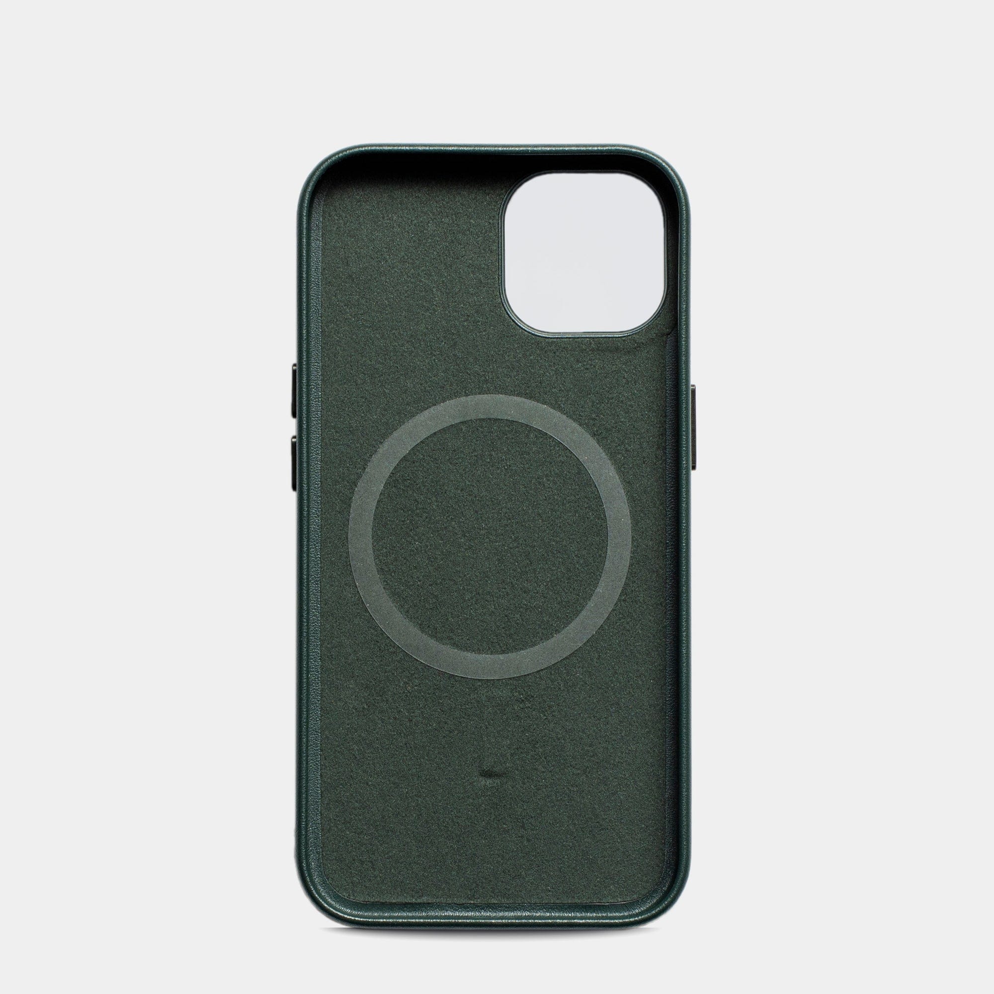 Dark Green MagSafe Grain Texture Personalized Case