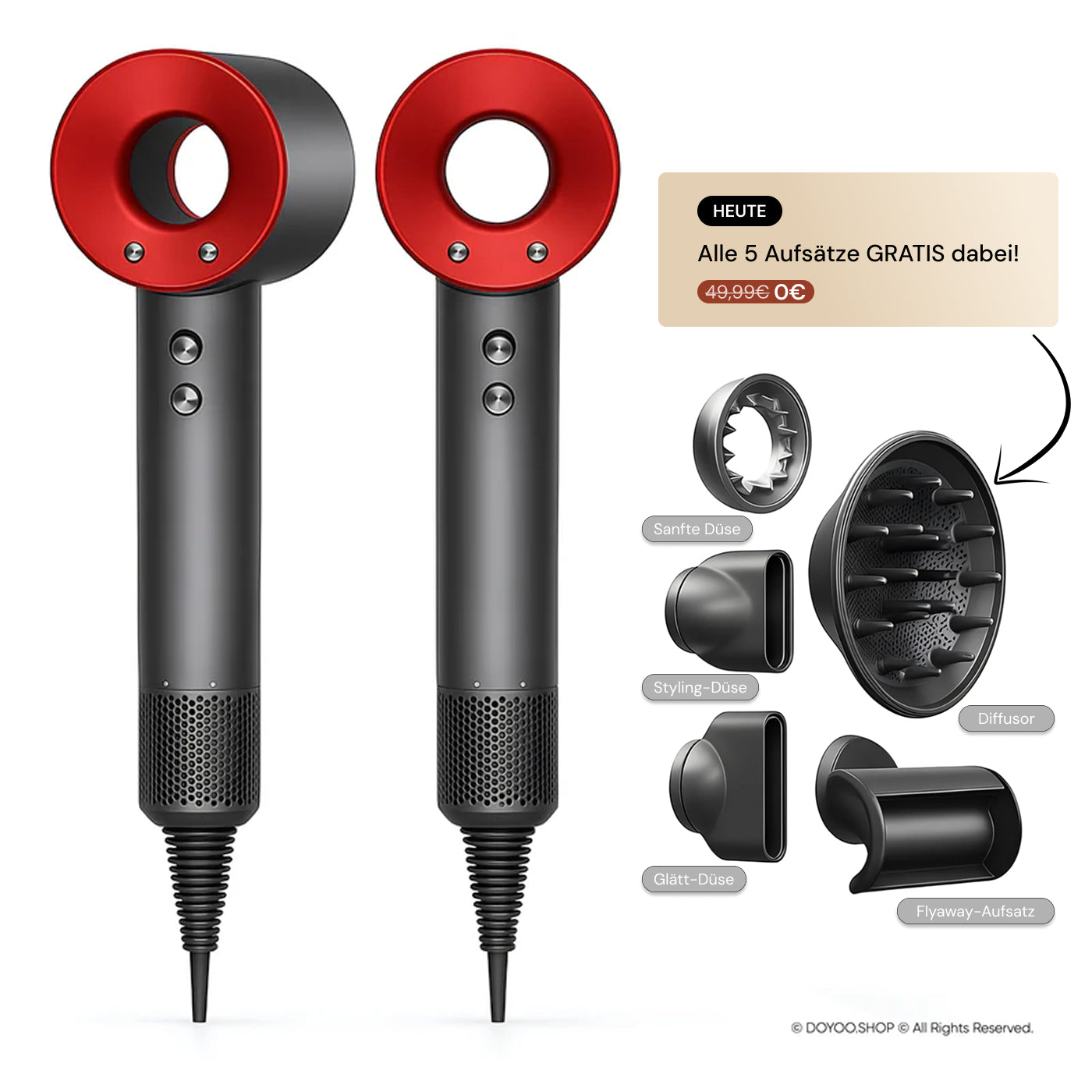 Myra AirPro™ 5in1 Hochleistungsföhn
