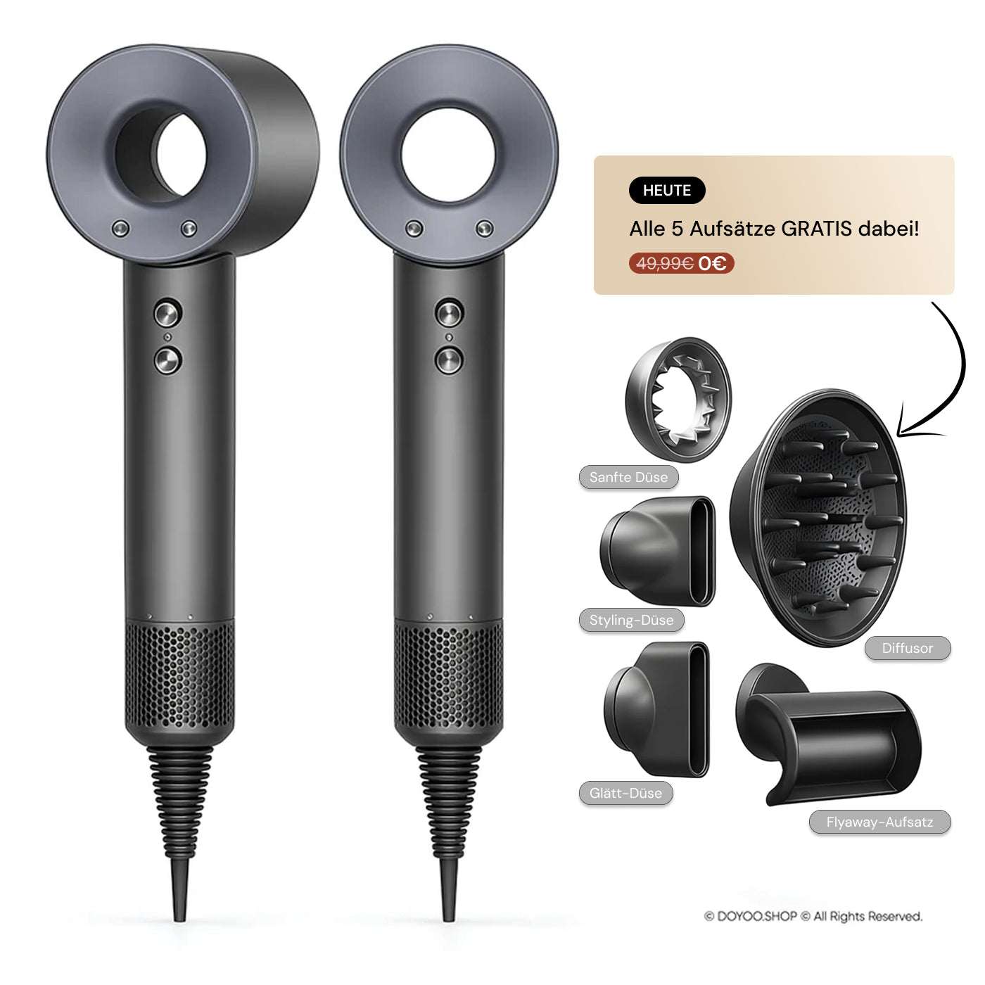 Myra AirPro™ 5in1 Hochleistungsföhn