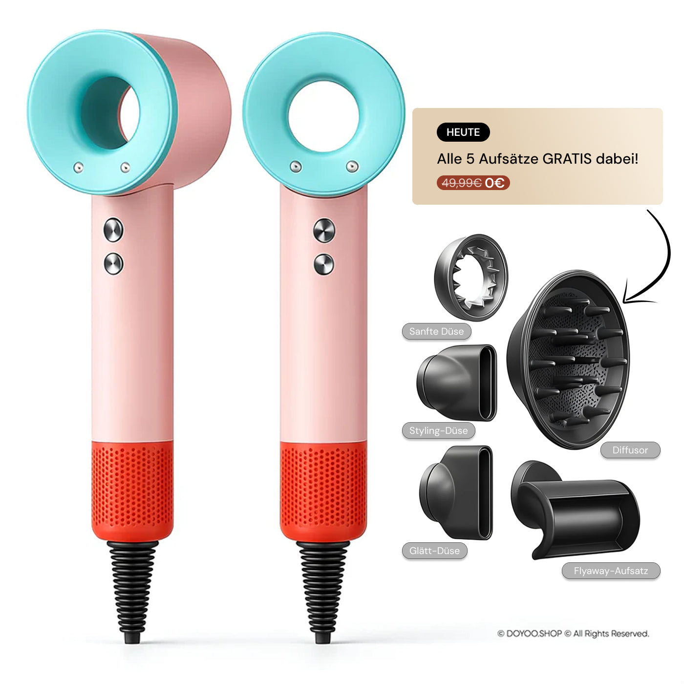 Myra AirPro™ 5in1 Hochleistungsföhn