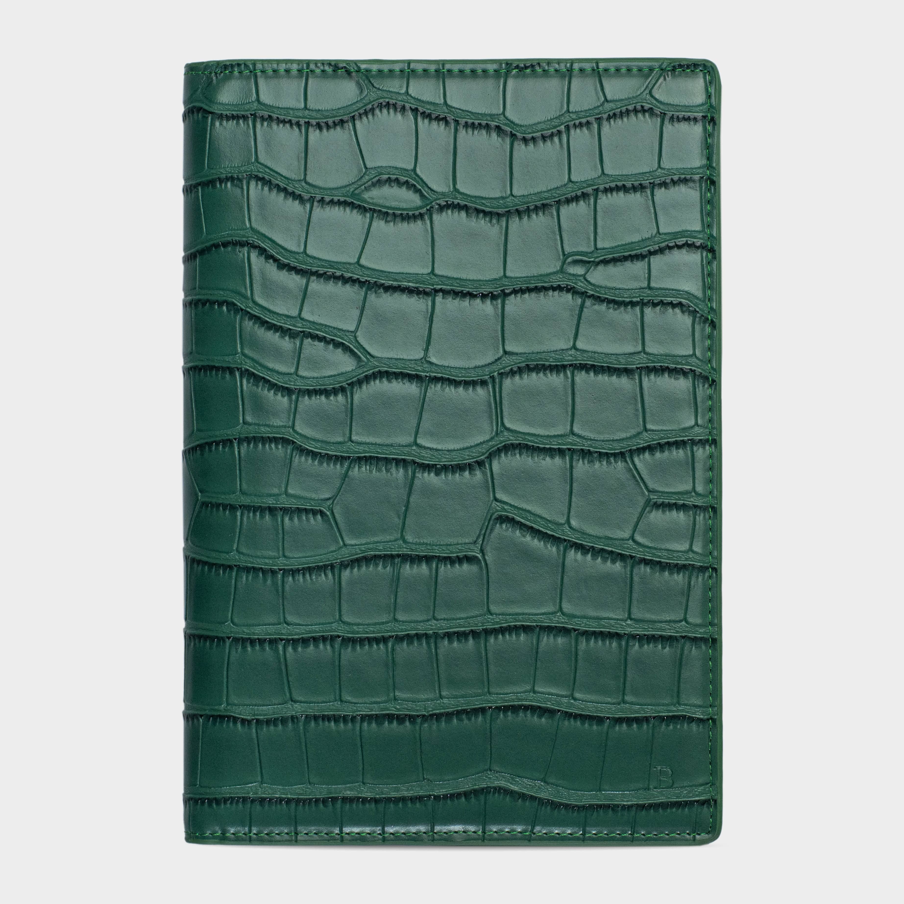 Dark Green Lizard Texture Personalized Notebook