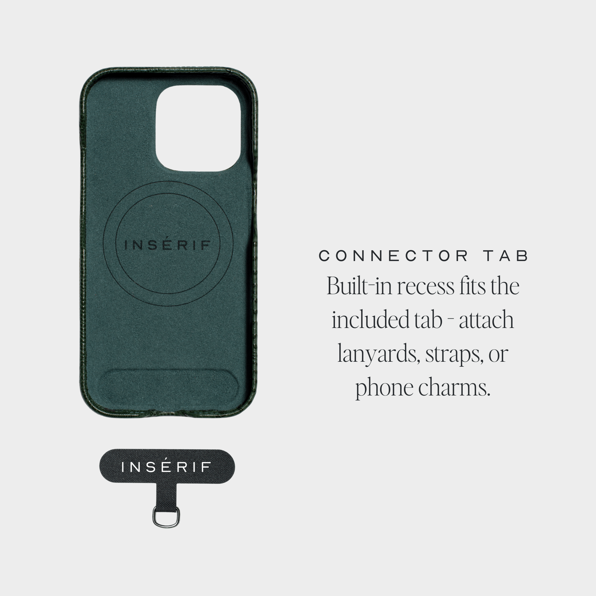 Dark Green MagSafe Lizard Leather Personalized Case