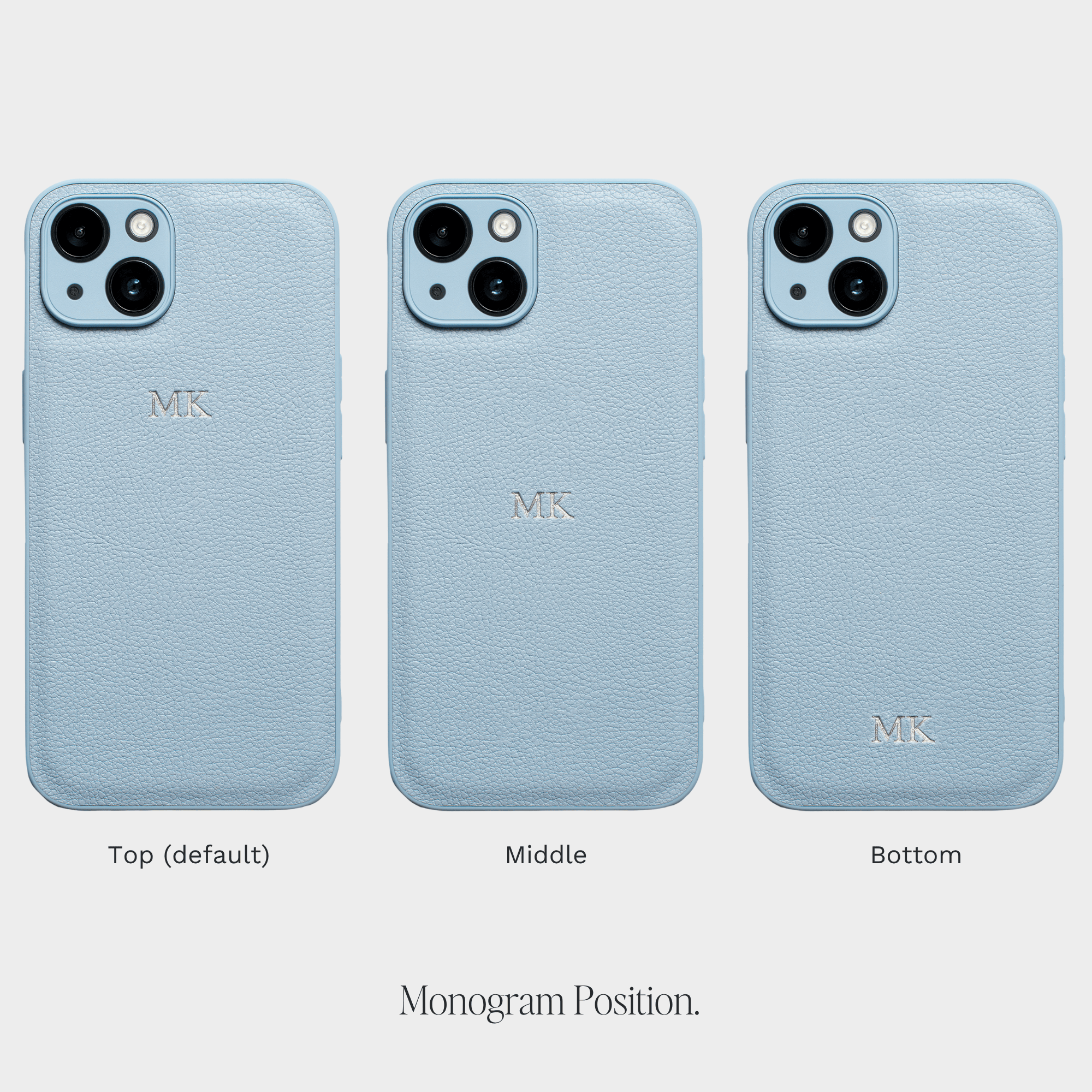 Light Blue Padded Personalized Case