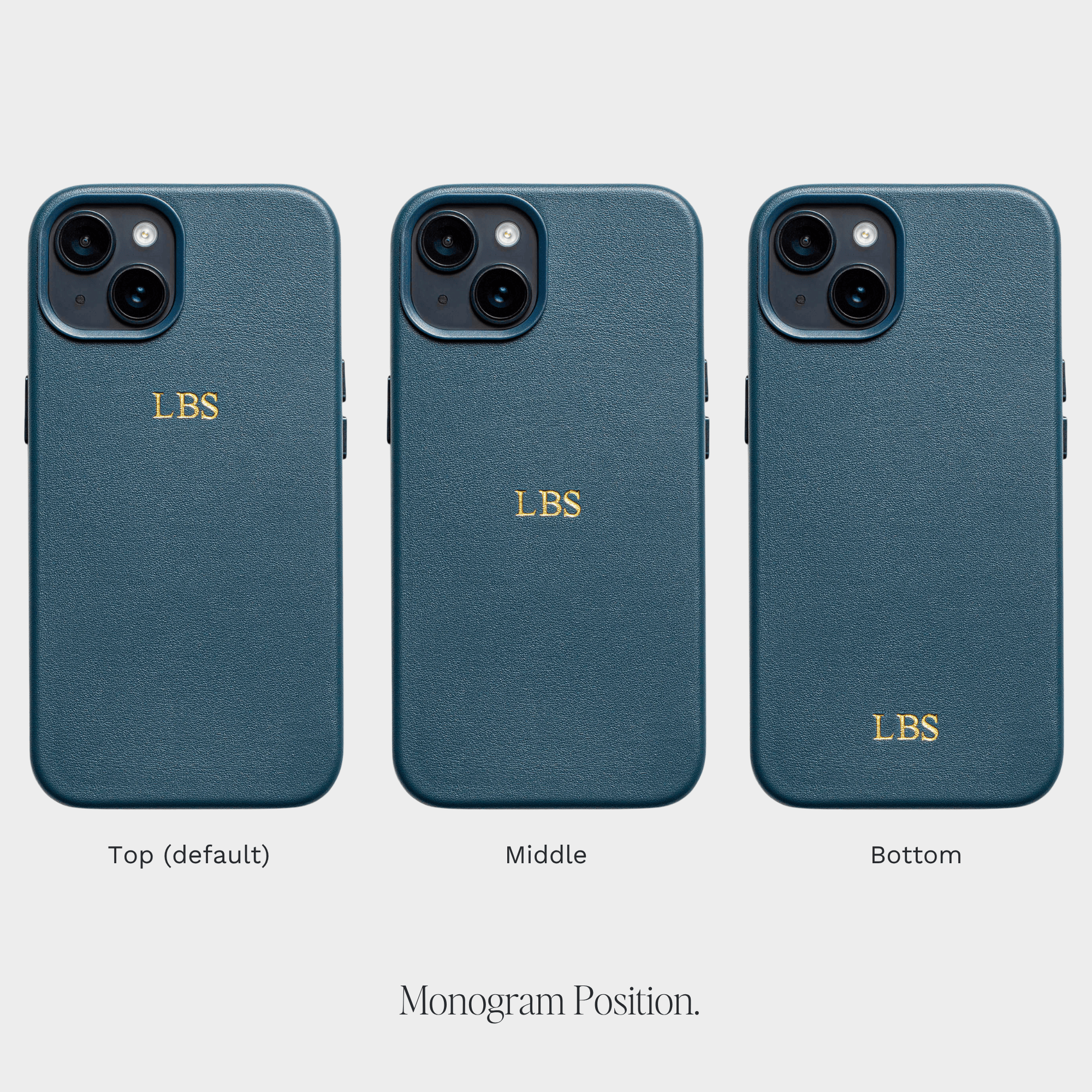 Navy MagSafe Grain Texture Personalized Case