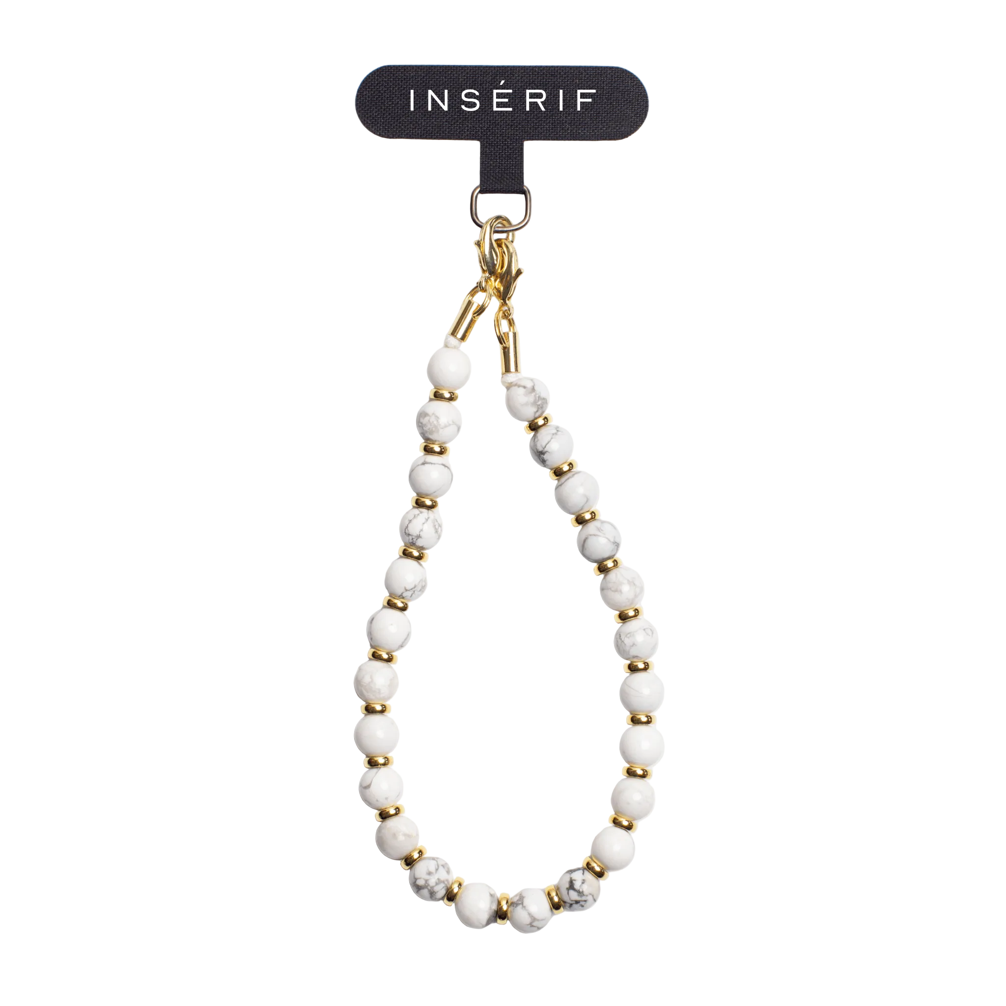 Howlite Natural Stone Phone Charm