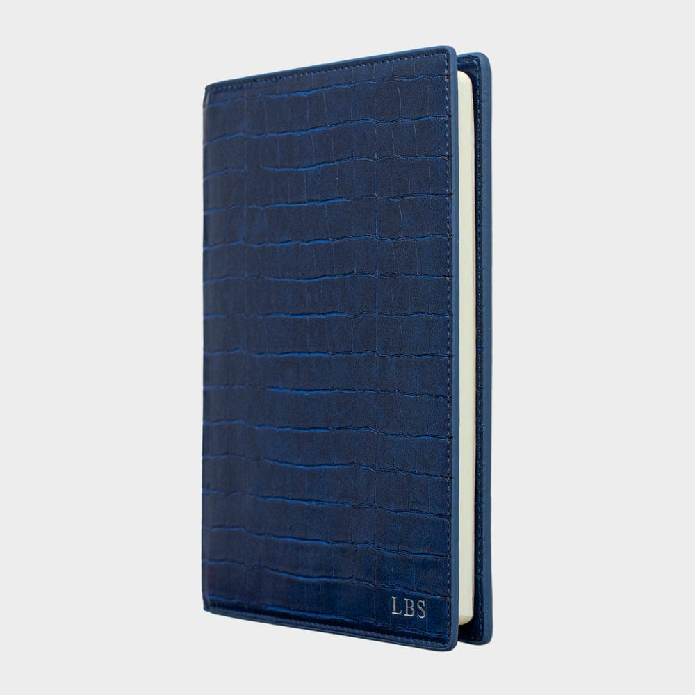 Navy Lizard Texture Personalized Notebook