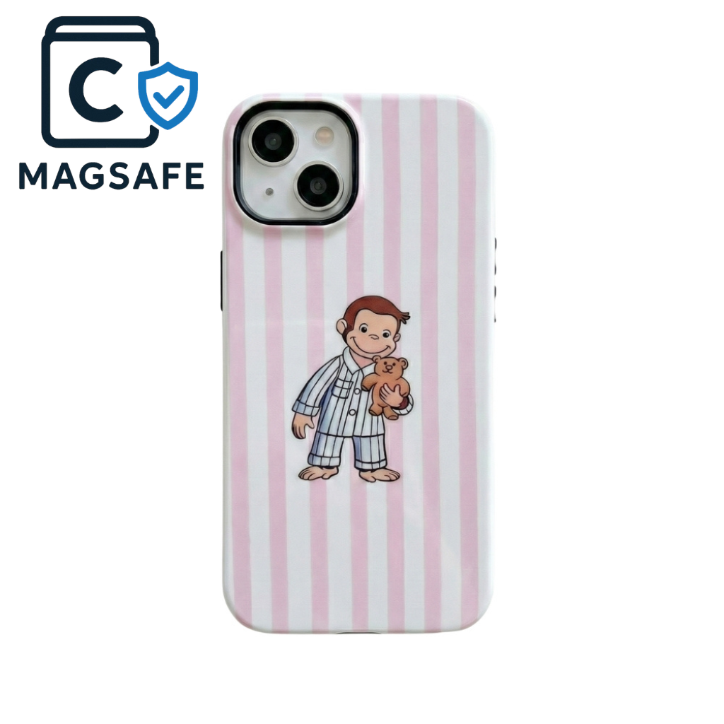 Pajama Monkey Pink Striped