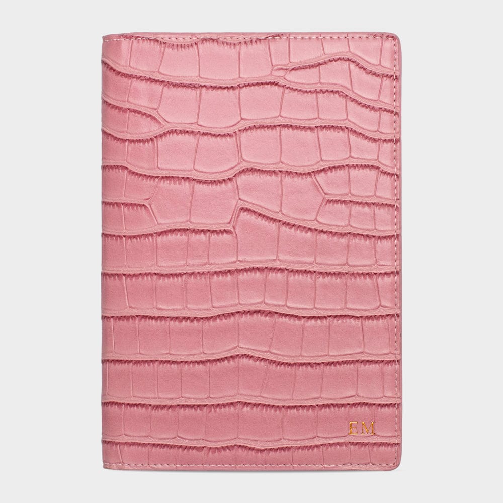 Pink Lizard Texture Personalized Notebook