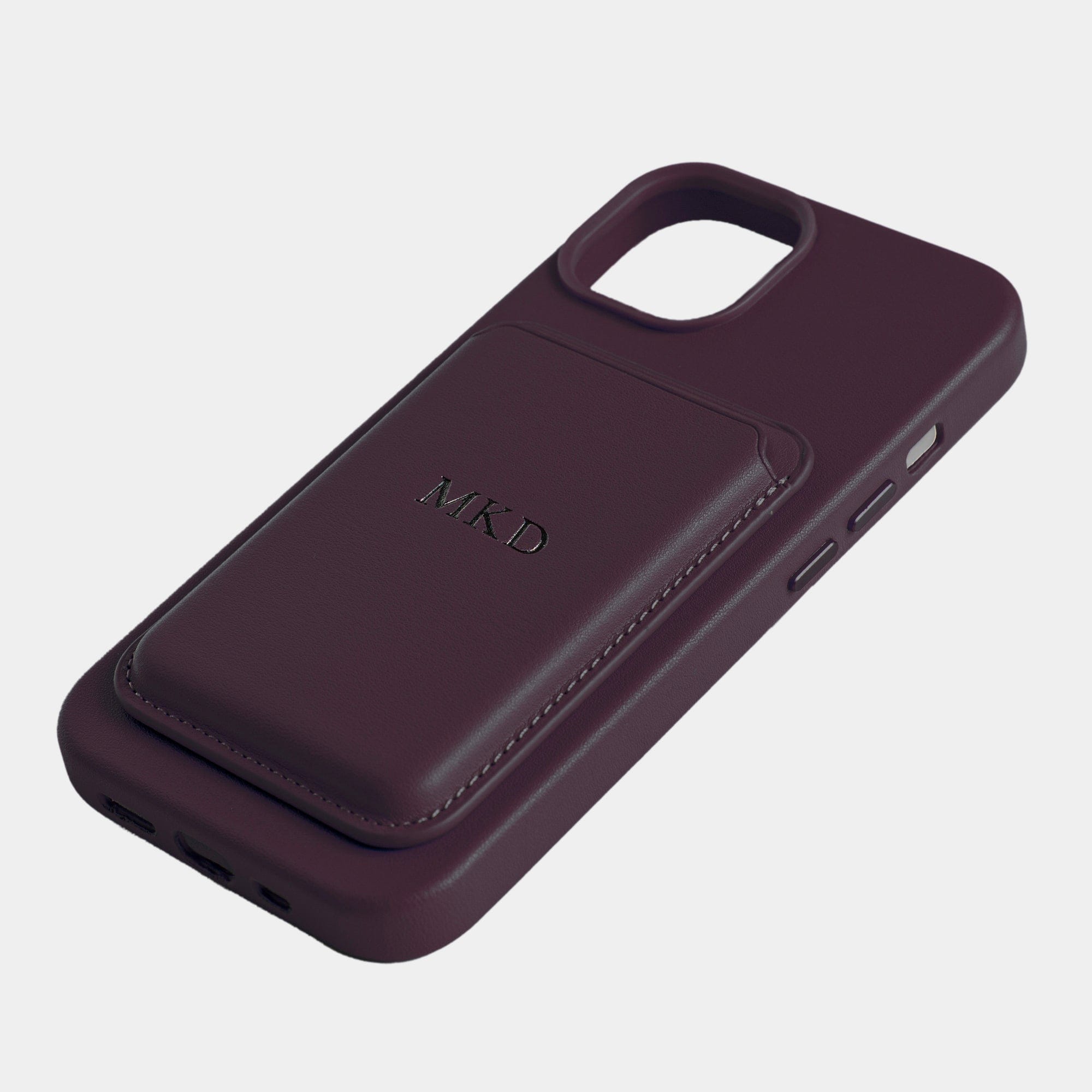 Purple MagSafe Grain Texture Personalized Card Holder