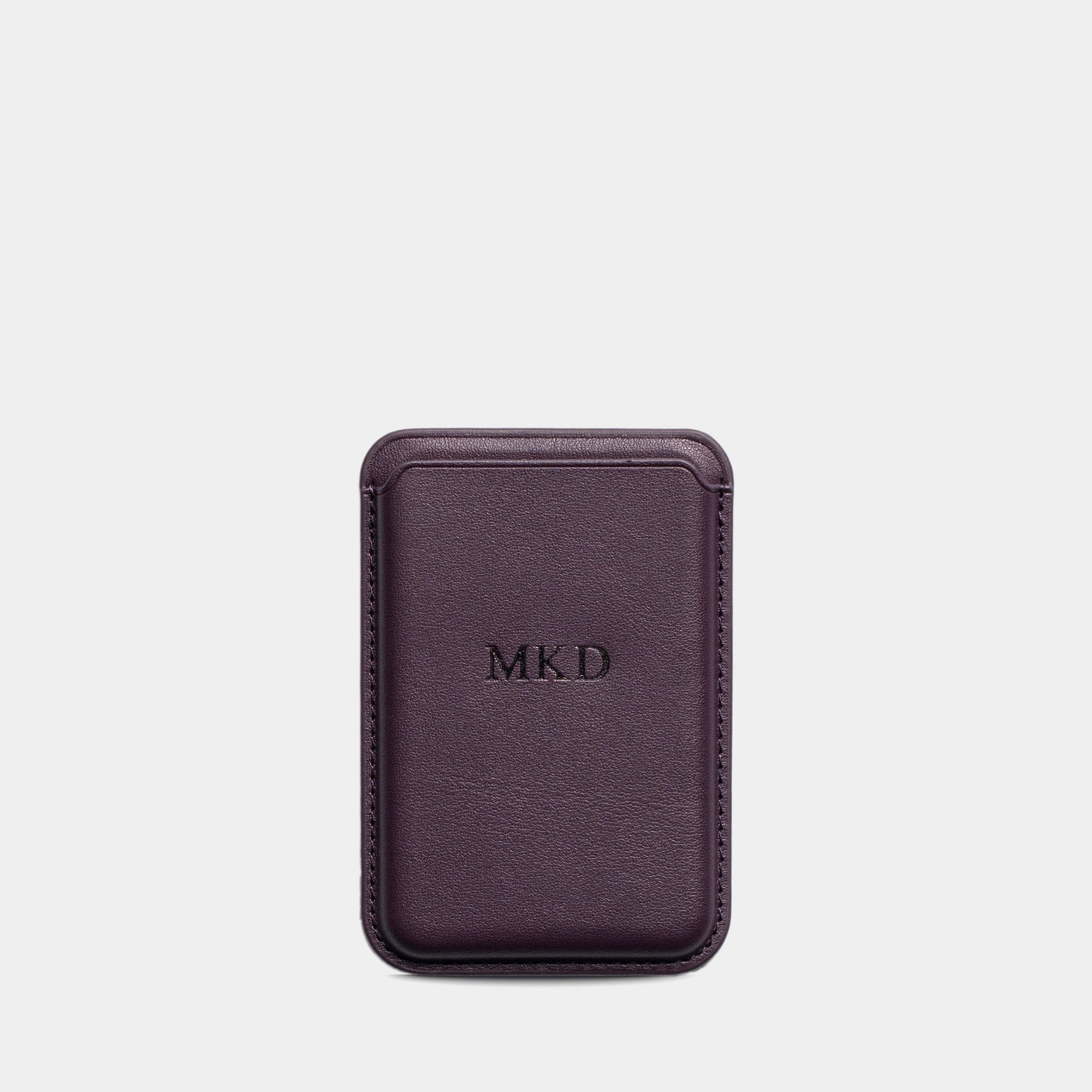 Purple MagSafe Grain Texture Personalized Card Holder
