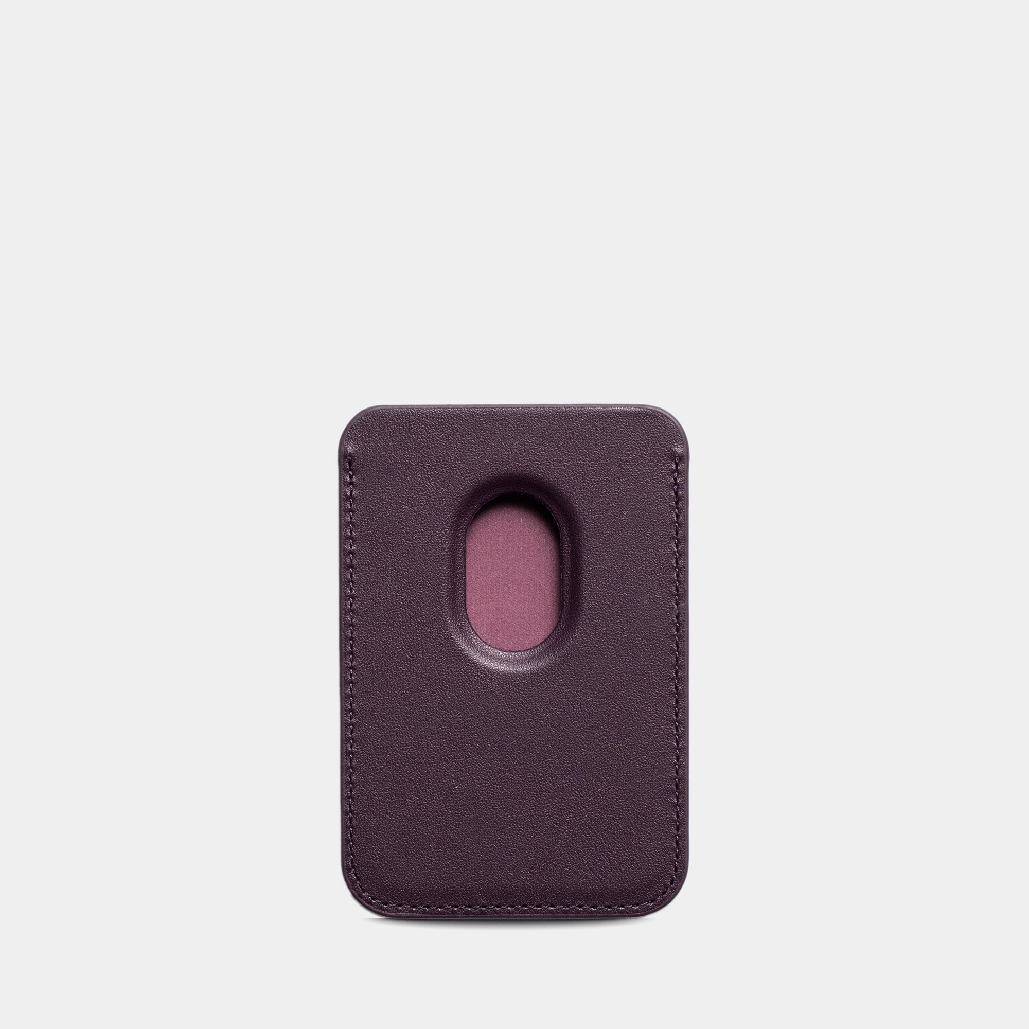 Purple MagSafe Grain Texture Personalized Card Holder