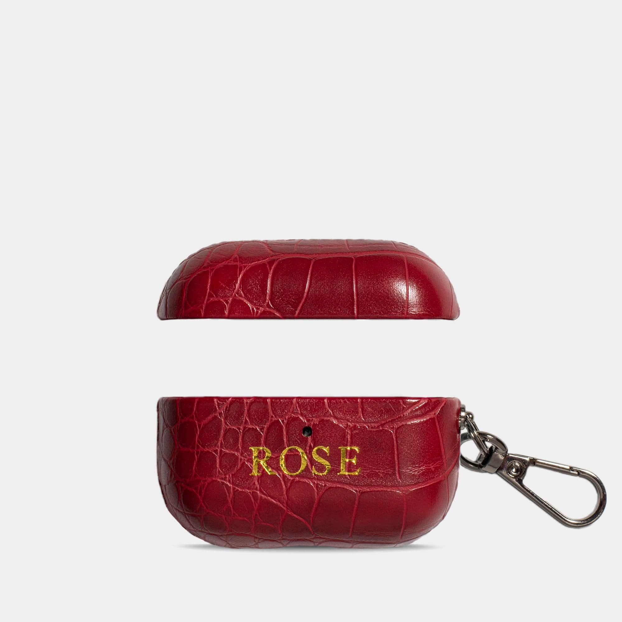 Violet Red Lizard AirPods Personalized Case