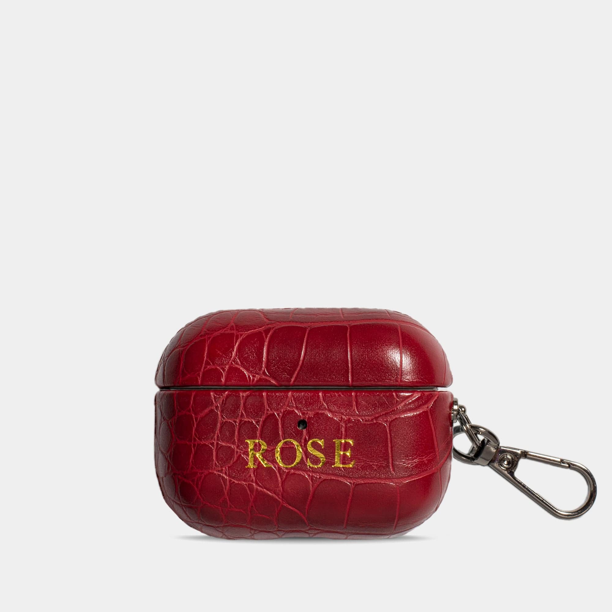 Violet Red Lizard AirPods Personalized Case