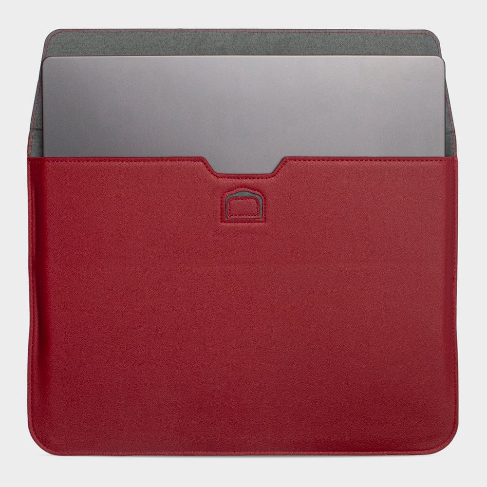 Dark Red Personalized Laptop Sleeve with Stand
