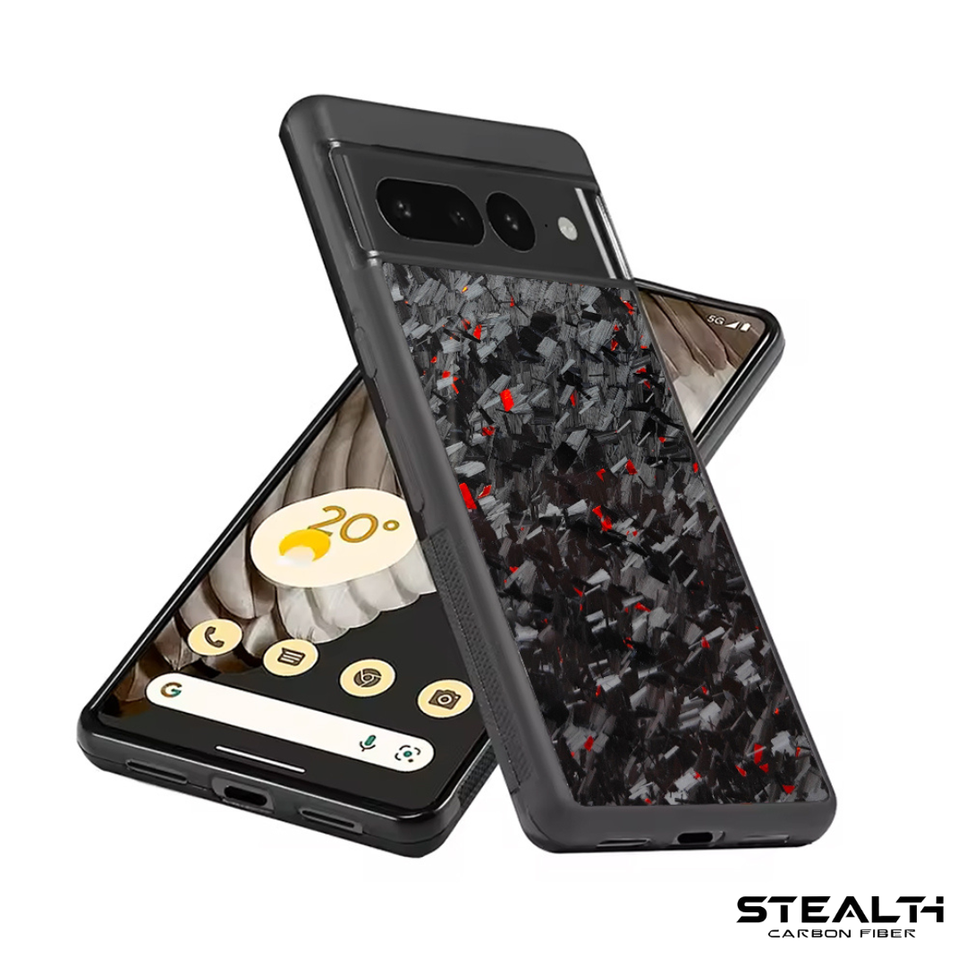 Red Real Forged Carbon Fiber Phone Case | Google Pixel