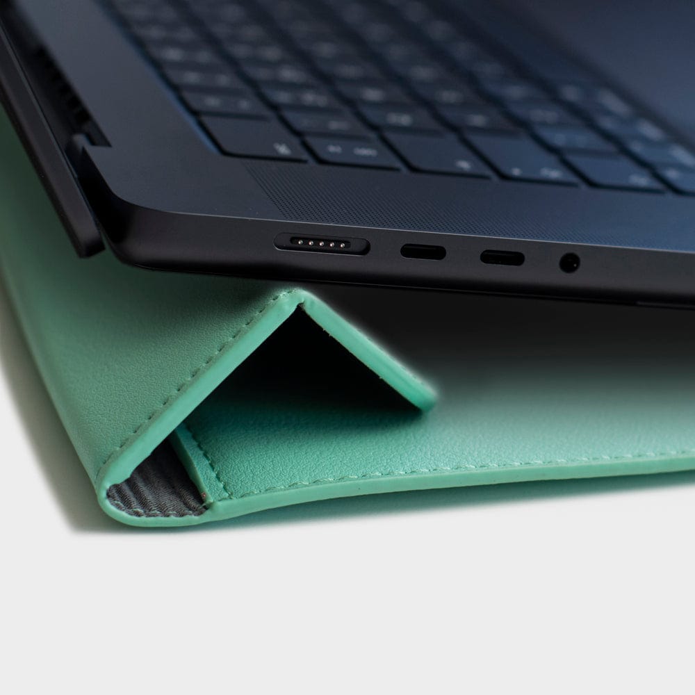 Teal Personalized Laptop Sleeve with Stand